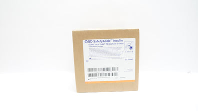 BD 328447 SafetyGlide Insulin Syringe 1/2mL, 31G x 15/64inch TW - Box of 100